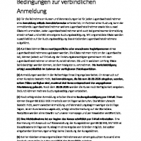 Bedingungen für die Kursanmeldungen